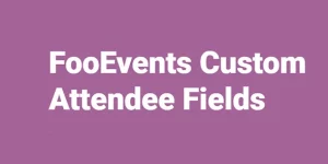 The FooEvents Custom Attendee Fields plugin is an extension for FooEvents that allows for the capture of customized attendee fields at checkout so you can tailor FooEvents according to your unique event requirements.