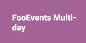 The FooEvents Multi-day plugin is an extension for FooEvents that lets you sell tickets that provide access to your event over multiple calendar or sequential days.