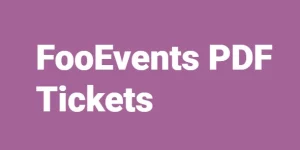 The FooEvents PDF Tickets plugin is an extension for FooEvents that attaches tickets as PDFs to the email that is sent to attendees or ticket purchasers instead of the default HTML ticket so that tickets can easily be saved and printed out.