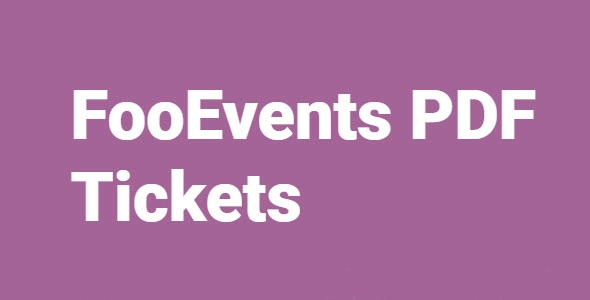 The FooEvents PDF Tickets plugin is an extension for FooEvents that attaches tickets as PDFs to the email that is sent to attendees or ticket purchasers instead of the default HTML ticket so that tickets can easily be saved and printed out.