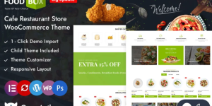 Discover Food Box - a stunning Elementor WooCommerce theme designed for restaurants and cafes. Enjoy responsive design