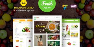 Get the stunning Fruit Shop Responsive WooCommerce WordPress Theme on ThemeForest and elevate your organic store with an attractive