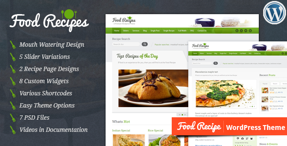 The Food Recipes WordPress Theme is your ultimate solution for creating a stunning and functional recipe website. This theme