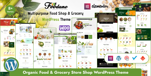 Foodano ? Natural Food  Grocery Shop WordPress Theme is a special theme designed for online groceries