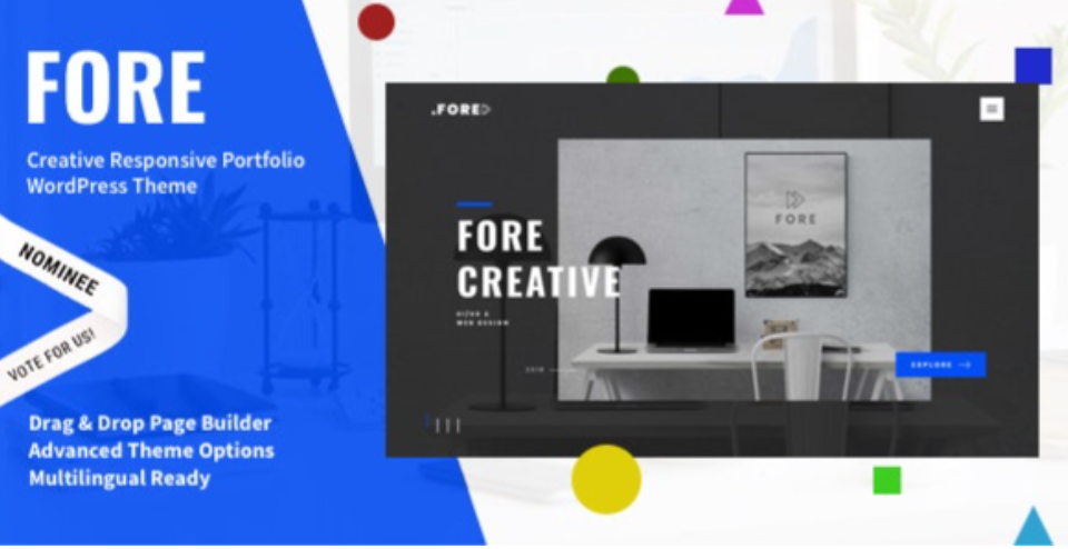 Fore  is a stylish WordPress theme based on slant concept with great focus on design  content presentation. This theme is a great choice for any small to medium sized creative/digital/fashion/ad agency