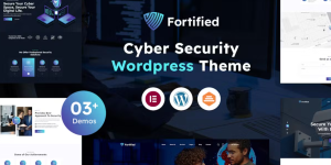 Fortified | IT  Cyber Security WordPress Theme 1.0 offers a sleek design