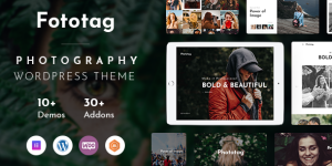 Are you a photography enthusiast looking for an incredible WordPress theme to showcase your stunning portfolio? Look no further! Introducing the "Fototag - Photography WordPress Theme