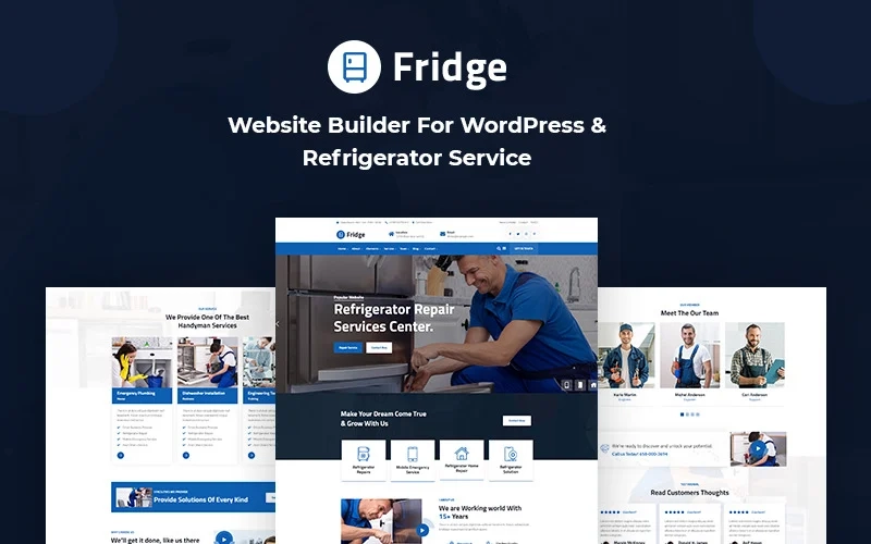 The Fridge is a Modern Refrigerator Service WordPress Theme suits best for repair website such as refrigerator