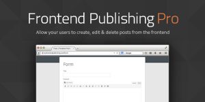 If you want to give your users the ability to create posts from the front-end area then Frontend Publishing Pro is the perfect solution for you.