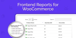 The Frontend Reports for WooCommerce add-on plugin helps businesses display WooCommerce sales reports directly within the frontend of their WordPress website.