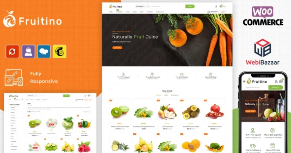 Discover Fruitino - Food  Grocery Store WooCommerce Theme