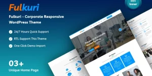 Fulkur is a Corporate and Business WordPress Theme. this theme fully capability WordPress Latest version. it looks very professional for the corporate and business-related website. it also anyone can use the theme creative