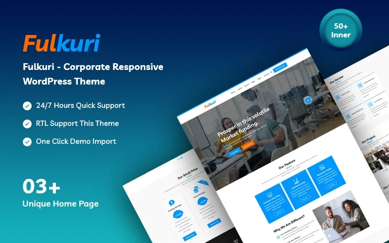 Fulkur is a Corporate and Business WordPress Theme. this theme fully capability WordPress Latest version. it looks very professional for the corporate and business-related website. it also anyone can use the theme creative