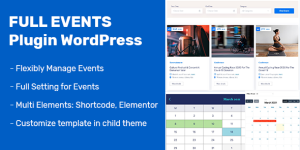 Event plugin WordPress is a fully functional plugin that can work with all WordPress themes