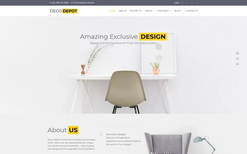 Consider this furniture WordPress theme to set up a well-managed website with a stylish layout and rich functionality. Its neat design in delicate colors will nicely present the whole assortment of your company