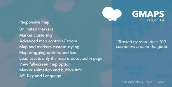 Unlock the power of custom Google Maps with GMAPS for WPBakery Page Builder! Effortlessly create and modify maps to enhance your website's visual appeal. Download this premium add-on from the Bevaultx at a fraction of the cost today!