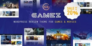 Easily earn money by placing affiliate links and writing attracting reviews on your site with Gamez WordPress review theme. This WordPress affiliate theme is specially crafted for movie