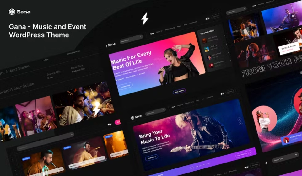 Discover Gana – the ultimate WordPress theme for music and event websites! With three stunning homepage layouts