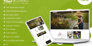 Garden — Gardening and Landscaping WordPress Theme is a treat for your eyes. It is beautifully developed to match the environment that you create with your glorious gardening and landscaping services. It's a Multipurpose eCommerce theme that can well execute with your ideas of providing Farming