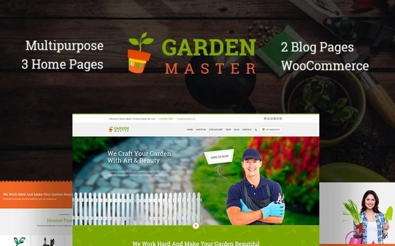 Garden Master is a Multipurpose and Responsive Wordpress template suitable for Gardening