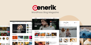 Generik: The Multipurpose WordPress Blog  Magazine Theme Are you ready to transform your WordPress blog or magazine with a sleek and versatile design? Look no further than Generik