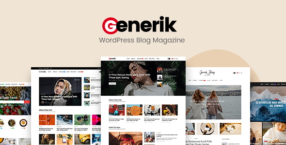 Generik: The Multipurpose WordPress Blog  Magazine Theme Are you ready to transform your WordPress blog or magazine with a sleek and versatile design? Look no further than Generik