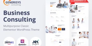 Create a professional image of your business consulting company with the help of Generisys theme. You will be able to present your services in the most attractive way with this theme easily. There are pre-made pages