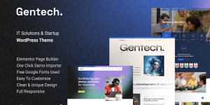 Discover Gentech – the ultimate IT Solutions  Startup WordPress Theme! With its sleek design