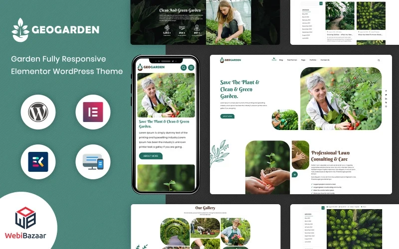 Elementor Theme specially designed for gardening and landscaping