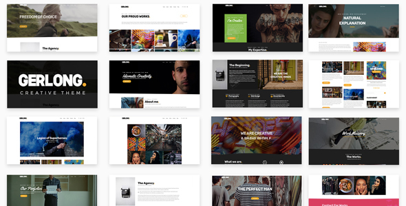 Discover Gerlong Responsive One Page  Multi Page Portfolio Theme on Bevaultx. Perfect for creatives