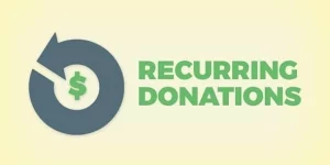 Many organizations accept donations on a regular periodic basis