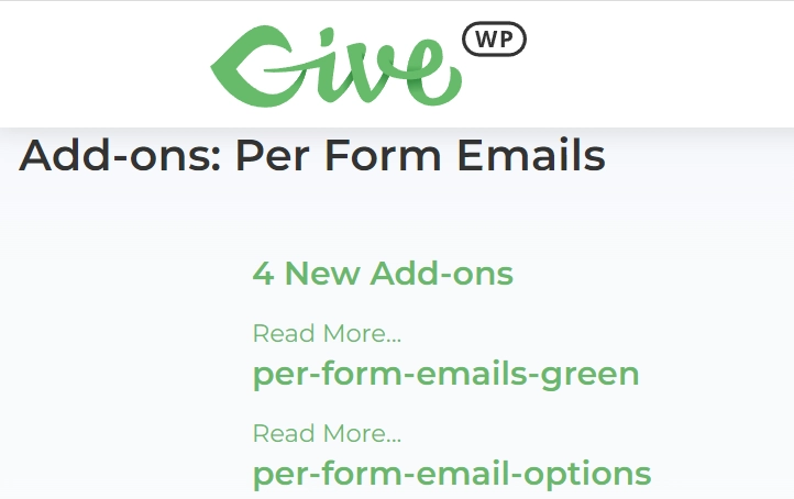 Easily customize the donation email notifications per form.