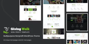 GivingWalk is the best Multipurpose Nonprofit WordPress Theme. It is clean