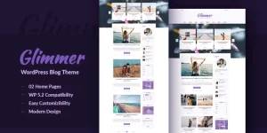 Glimmer is a clean content focus Blogging Theme. It has Powerful admin panel