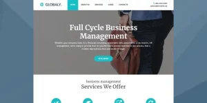 Create a professional and modern image of your company provided business consulting services using Globaly theme. It includes pre-designed pages