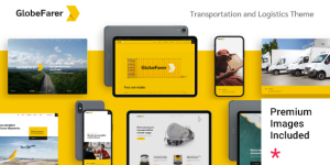 Discover the Globefarer Theme for transportation  logistics. Sleek design