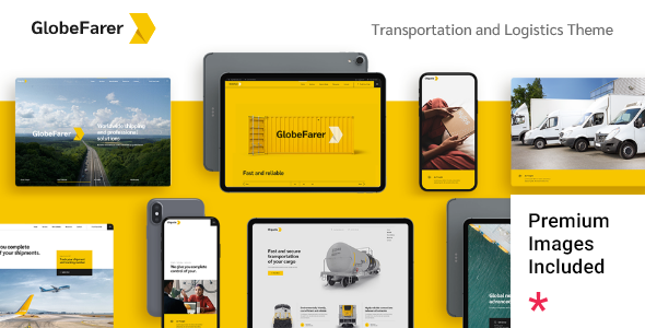 Discover the Globefarer Theme for transportation  logistics. Sleek design