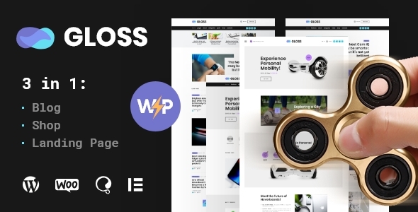 Create a stunning news website with Gloss: Viral News Magazine WordPress Blog Theme. Responsive