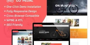 The Go Pedal is a Multi-purpose Woo-Commerce WordPress Theme that is specially designed for showcasing special events. GoPedal WordPress Theme can be used in cyclocross