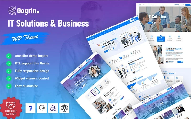 Gogrin is an IT solution  business service WordPress Theme. Gogrin is a clean