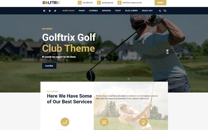 Golftrix theme is specially made for Golf Course  Sports Club businesses. Golftrix has beautiful design and bunch of features to make your website stand out of crowd. Golftrix theme is designed using Bootstrap 4 Grid. This Theme is Carefully handcrafted and designed with ease of use