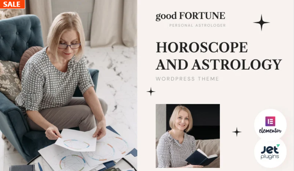 Unlock the cosmos with Good Fortune - Horoscope and Astrology WordPress Theme! This feature-rich theme offers stunning designs