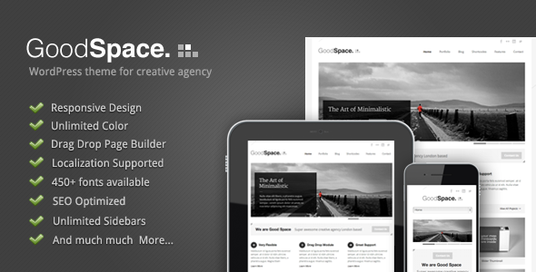 Good Space - Responsive Minimal WP Theme Review Hey WordPress fanatics and developers! Today