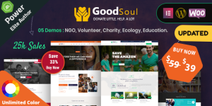 Boost your charity's impact with the GoodSoul Charity WordPress Theme. Access premium features and more through Bevaultx. Subscribe today!