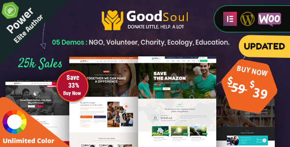 Boost your charity's impact with the GoodSoul Charity WordPress Theme. Access premium features and more through Bevaultx. Subscribe today!