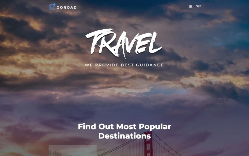 Liven up your travel agency's image using Goroad theme. Your website will look stylish and professional thanks to this theme. You will be able to provide a full range of services