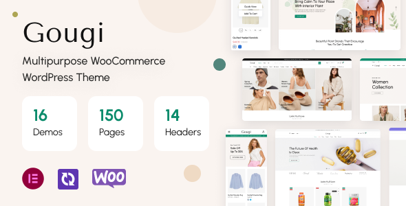 Gougi is the ultimate Multipurpose eCommerce WP theme for your e-commerce or for all your client websites if you are an agency or freelancer.