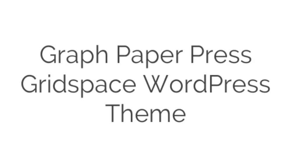 Discover the Graph Paper Press Gridspace WordPress Theme