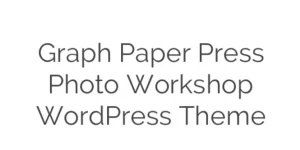 Elevate your photography business with the Graph Paper Press Photo Workshop WordPress Theme! This mobile-friendly theme offers stunning portfolio layouts