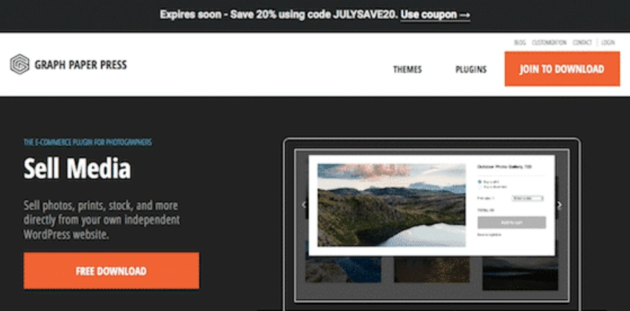 Unlock your creative potential with the Graph Paper Press Sell Media WordPress Plugin! Effortlessly sell photos